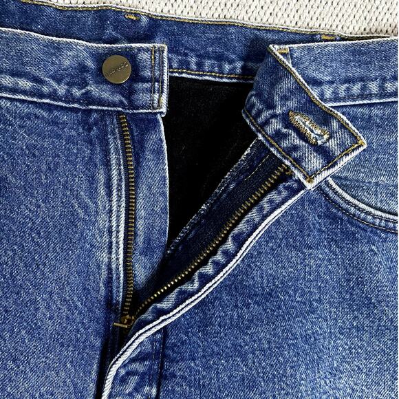 Carhartt Vintage Fleece Lined Jeans 38X32 Blue Faded Relaxed Straight USA Made - Picture 5 of 13